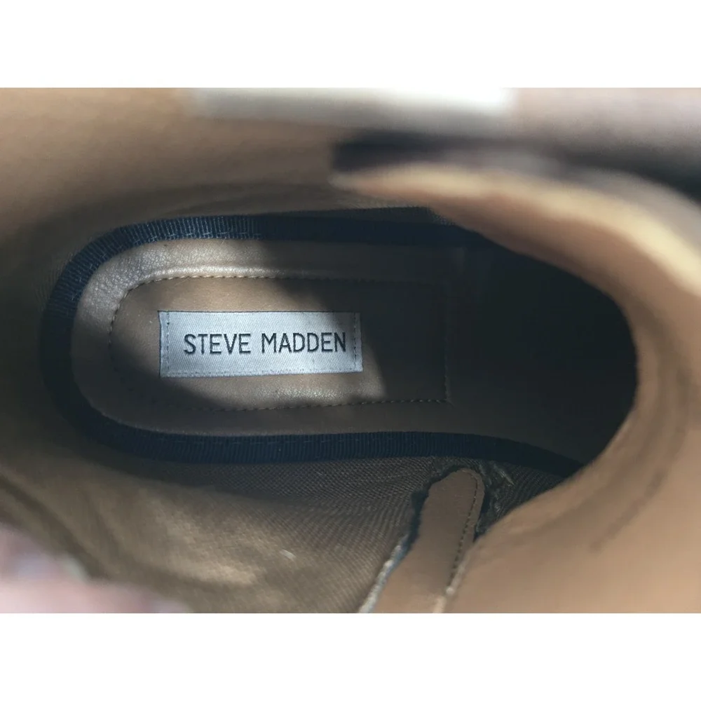 Steve‎ Madden Men\'s Size 11M Faux Leather Classic Chukka Lace Up Boots w/Zipper Steve Madden Men main image 4